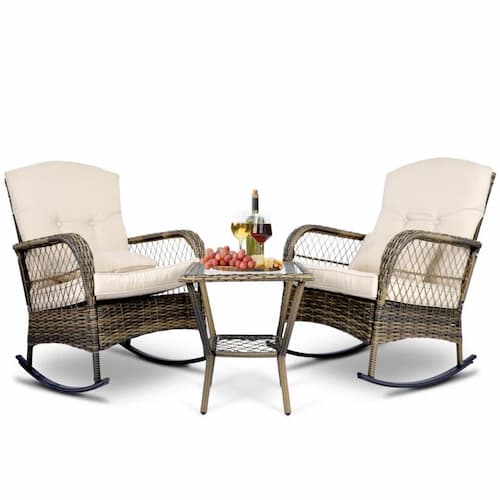 Jiaxu Wicker Outdoor Rocker Chair